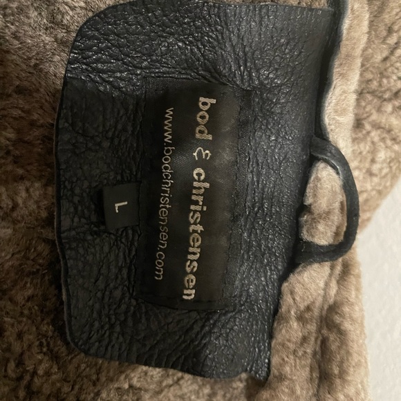 Real shearling bomber jacket women’s large - Picture 5 of 5